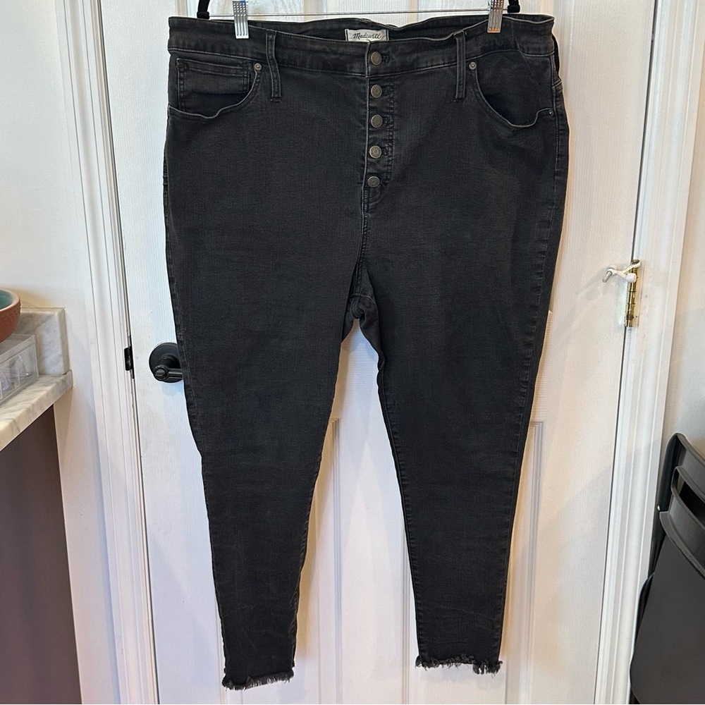 Madewell Black Wash Denim with Button Fly